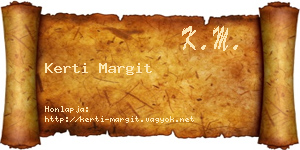 Kerti Margit névjegykártya